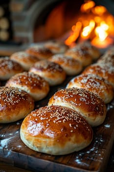 Bakery Oven Bakes Warmth in Business of Artisan Bread Making, Dough and crust illustrate a story of warmth and tradition in the bakery business.