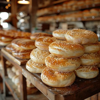 Bakery Oven Bakes Homestyle Comfort in Business of Artisan Bread Making, Baking sheets and rising loaves bake a story of warmth and tradition in the artisan bread business.