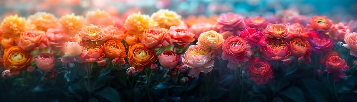 Vibrant Flower Shop Arranging Blooms for Events and Clients, The colorful blur of flowers and arrangements captures the beauty of the floral business.