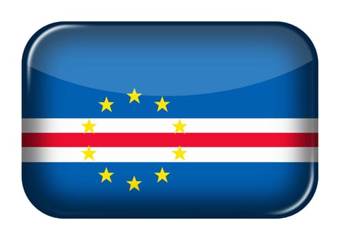 A Cape Verde web icon rectangle button with clipping path