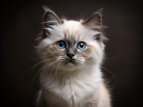 a beautiful purebred cat on a beautiful background. ai generative quality