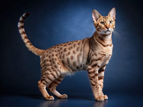 a beautiful purebred cat on a beautiful background. ai generative quality