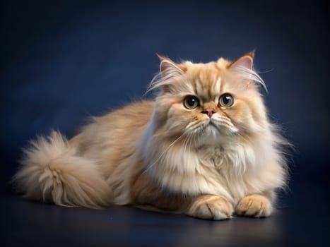 a beautiful purebred cat on a beautiful background. ai generative quality