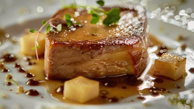 Foie gras. Traditional dish of France AI