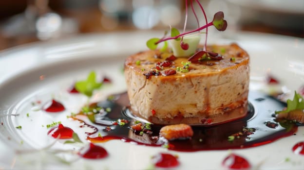 Foie gras. Traditional dish of France AI