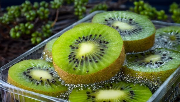 Kiwifruit slice. High quality photo