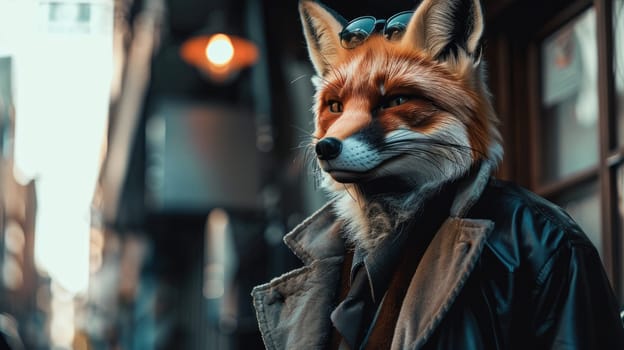 Fox in a human suit works for the police as a detective AI