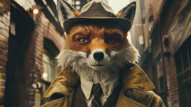 Fox in a human suit works for the police as a detective AI