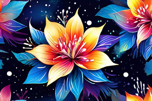 Beautiful lotus flower blooming against dark background. Lotus is symbol of purity, beauty, spiritual enlightenment in many cultures. For interior, commercial spaces to create stylish atmosphere