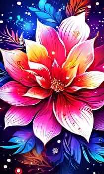 Beautiful lotus flower blooming against dark background. Lotus is symbol of purity, beauty, spiritual enlightenment in many cultures. For interior, commercial spaces to create stylish atmosphere