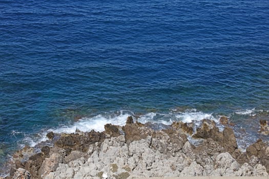 Fortezza fortress castle in Crete island holidays exploring the old ancient stone city monuments close up summer background sea view high quality big size printings