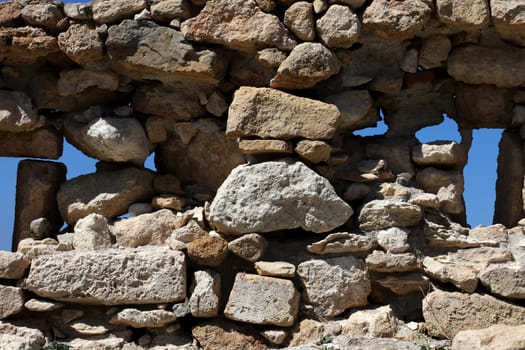 Fortezza fortress castle in Crete island Rethimno holidays exploring the old ancient stone city monuments close up summer background carnival season high quality big size printings