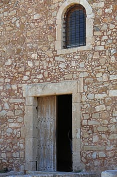 Fortezza fortress castle in Crete island Rethimno holidays exploring the old ancient stone city monuments close up summer background carnival season high quality big size printings