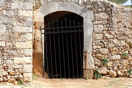 Fortezza fortress castle in Crete island Rethimno holidays exploring the old ancient stone city monuments close up summer background carnival season high quality big size printings