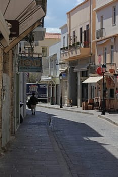 Rethimnon, Greece, Friday 15 March 2024 Crete island holidays exploring the old ancient stone city close up summer background carnival season high quality big size printings