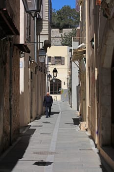 Rethimnon, Greece, Friday 15 March 2024 Crete island holidays exploring the old ancient stone city roads close up summer background carnival season high quality big size printings