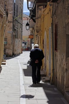 Rethimnon, Greece, Friday 15 March 2024 Crete island holidays exploring the old ancient stone city roads close up summer background carnival season high quality big size printings