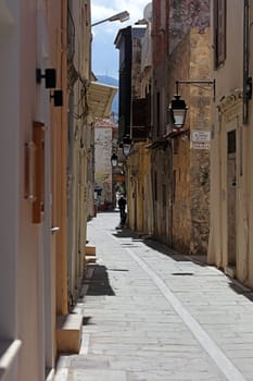 Rethimnon, Greece, Friday 15 March 2024 Crete island holidays exploring the old ancient stone city roads close up summer background carnival season high quality big size printings