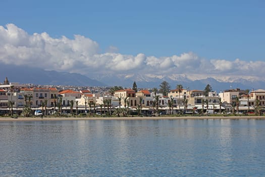 Rethimno, Greece, Friday 15 March 2024 Crete island holidays exploring the city port riviera luxury yachts close up summer background carnival season high quality big size prints