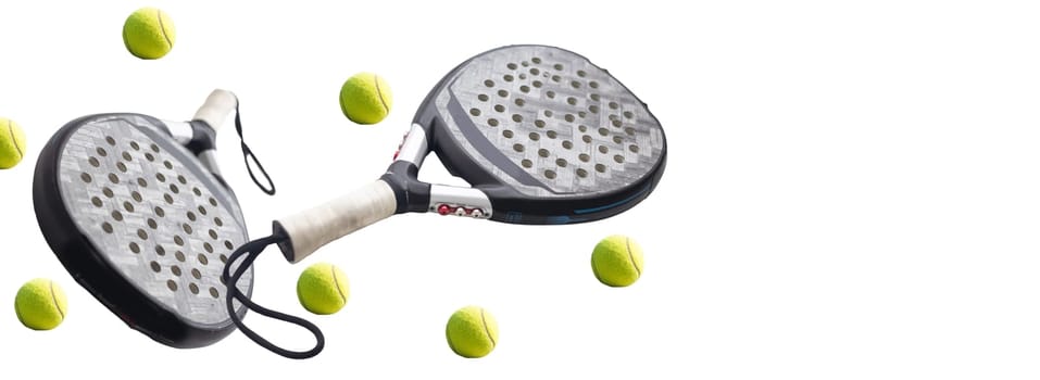 Isolated paddle tennis objects. High quality photo