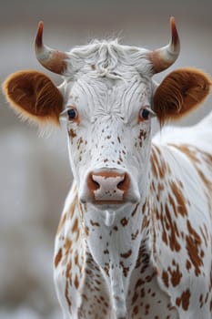 Portrait of a cow looking at the camera.