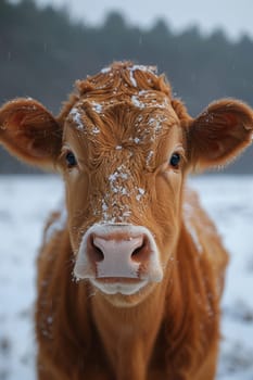 Portrait of a cow looking at the camera.