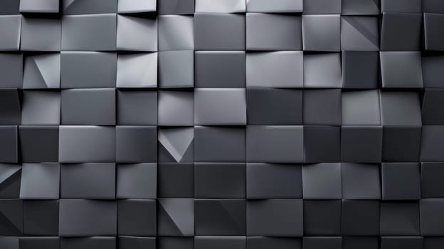 A pattern with 3D cubes. Abstract mosaic of white squares.