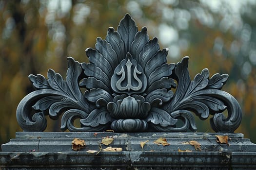 Sikh Khanda Emblem Displayed Proudly Against the Sky, The emblem stands against the elements, a symbol of spiritual sovereignty and justice.