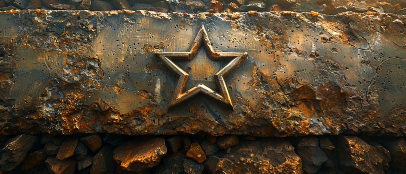 Jewish Star of David Imprinted on Ancient Stone, The symbol etched into history blurs into a backdrop of endurance and identity.