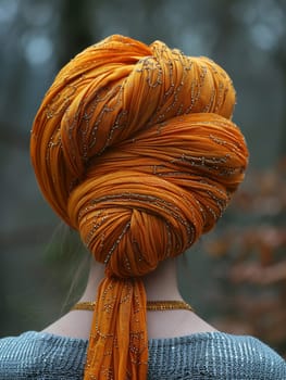 Sikh Turban Fabric Representing Honor and Faith, The cloth blurs into a symbol of spirituality and cultural identity.
