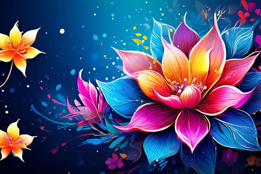 Serene lotus flower blooming against dark background. For meditation apps, on covers of books about spiritual growth, in designs for yoga studios, spa salons, illustration for articles on inner peace