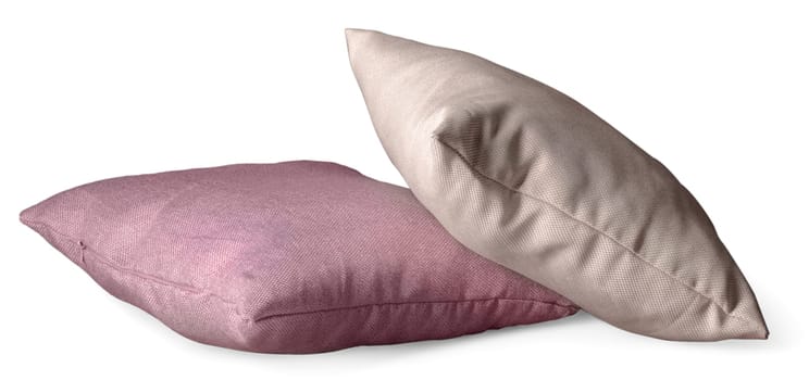 pillows on white background