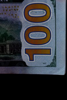 USD money banknotes, detail photo of US dollars. United States of America currency
