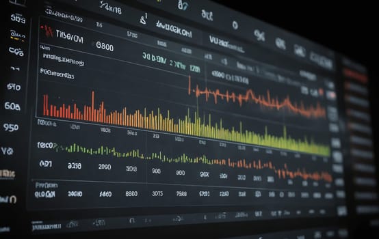 Stock market data on LED display. Abstract stock market data on LED display. Stock market data on LED display. Abstract stock market data trade concept.