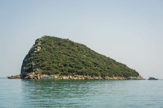 Antalya Sican Island on a cloudless sunny summer day