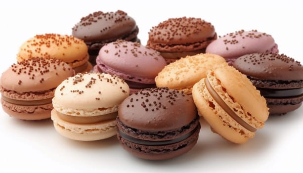 Close-up of multicolored macaroon. High quality photo