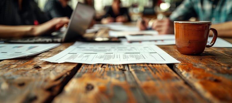 A group gathers around a hardwood table, papers spread out and coffee cups steaming. The urban design event is filled with creativity and inspiration