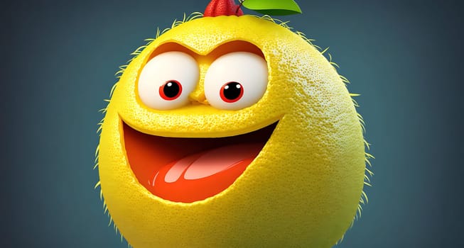The image is a cartoon lemon with a big smile on its face, looking happy and friendly.