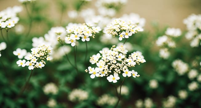 The image shows a field of white flowers with no visible details.