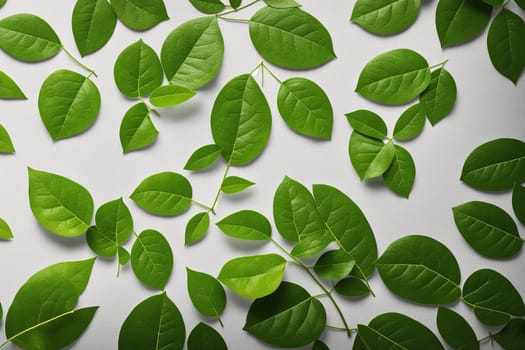 The image is a green leafy background with leaves scattered on the ground.