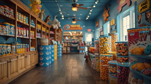 Pet Store Owner Creates Welcoming Environment for Customers and Furry Friends, Shelves of toys and treats set the stage for stories of pets and the people who love them.