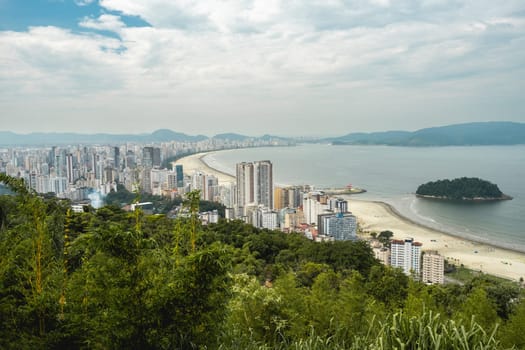 Panoramic view from Santos, Brazil.