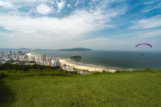Panoramic view from Santos, Brazil.