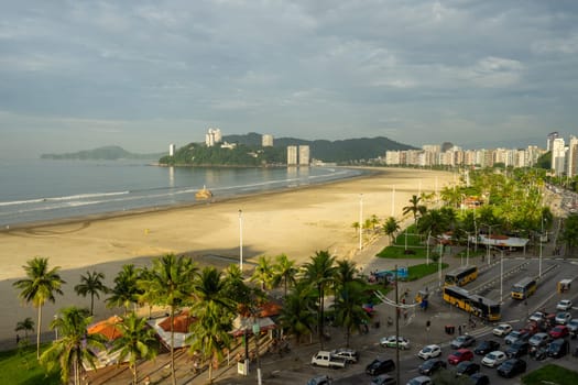 Boulevard at Santos and Sao Vicente, Brazil. April 2 2024.