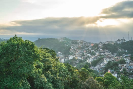 Favela in the mountains of Santos, SP Brazil. April 3 2024.
