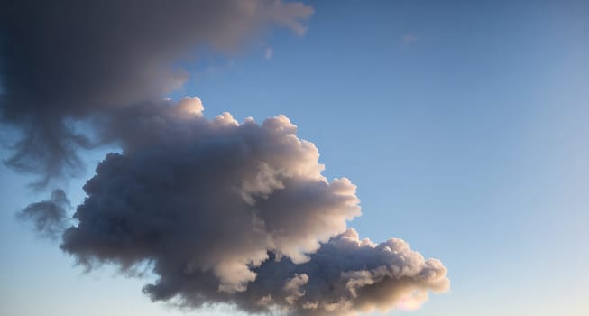 The image is a cloudy sky with white clouds floating in the air.