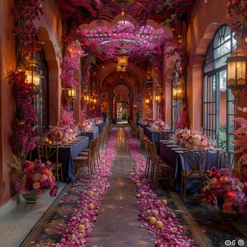 Artistic Event Planner Arranges Lavish Business Launch, Intricate details come together under the watchful eye of a planner in a beautifully decorated event space.