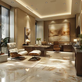 Interior Designer Presents 3D Renderings to Business Clients, A fusion of art and technology is on display as clients are immersed in virtual room designs.