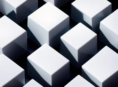 The image is a 3D rendering of a grid of cubes in different shades of gray.