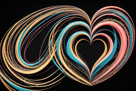 The image is a heart-shaped swirl made up of pink, blue, and purple lines.